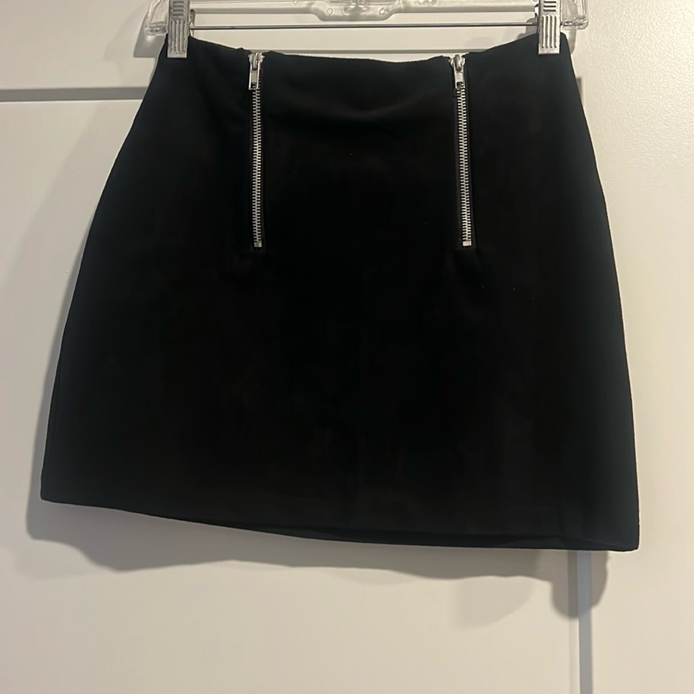 Suede skirt